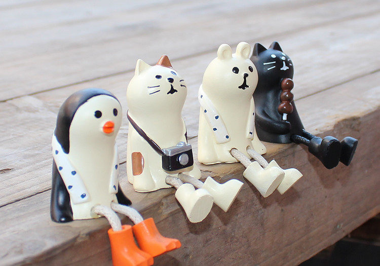 企鹅猫咪树脂摆件