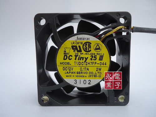 日本伺服 TUDC12H7FP-044 6CM/6025 12V 0.17A 2W 机箱服务器风扇