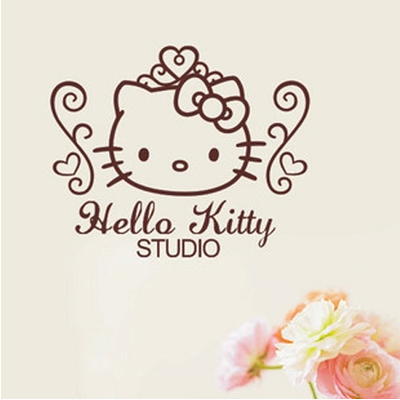 kitty studio 可爱卡通凯蒂猫墙贴纸卧室儿童房公主房装饰贴画