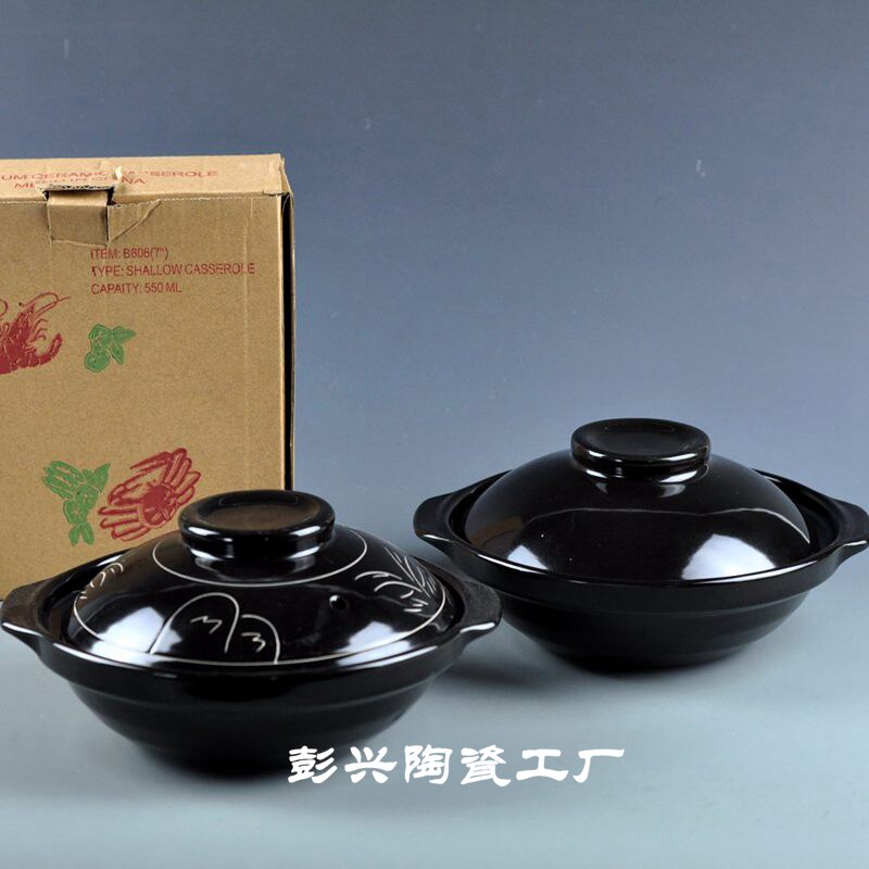 锂瓷大小砂沙锅炖菜锅火锅黄焖鸡特大煲浅式砂锅 饭店酒店大锅炖