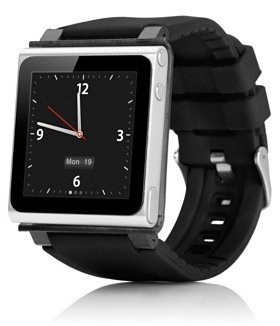 适用苹果iPod nano6手表带nano6腕带直插式外壳 轻便运动款保护套