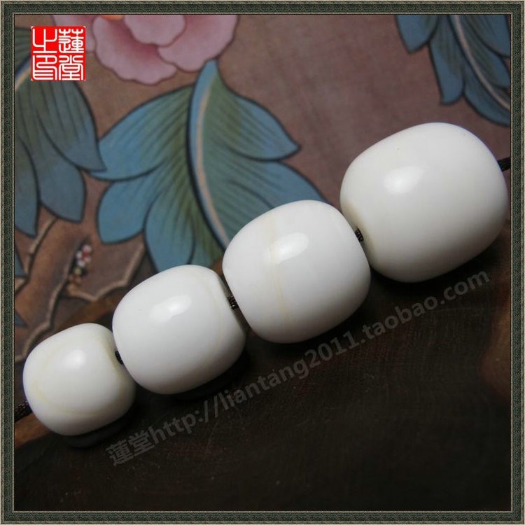 蓮堂◥天然白色贝壳桶珠隔珠金刚星月念珠手串DIY配饰16/20/21mm