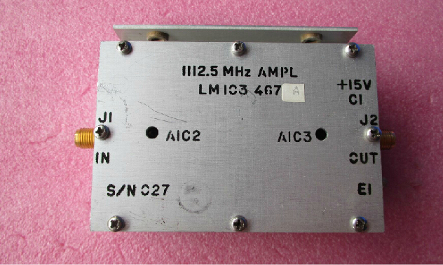 美国进口 10MHz-1200MHz 增益12dB SMA 高频微波低噪声 射频中功率放大器 质量包好，包能用 可提供详细测试图 特性 工作频率范围：10MHz-1200MHz 增益: 20dB 12dB 输出P1dB点：1dBm 电压：15V