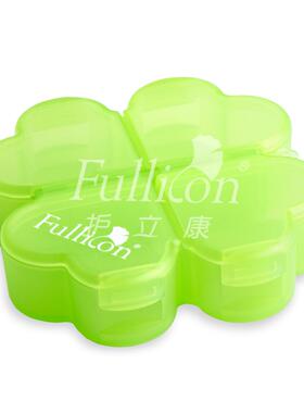 Fullicon护立康幸运草药盒随身盒收纳盒4格1日便於收納攜帶藥品