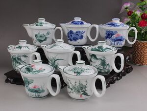 90年代潮州手绘瓷器防烫茶备壶侧壶陶瓷功夫茶具大容量茶壶多款