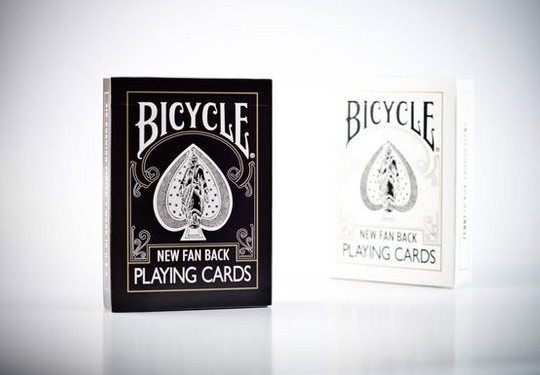 默默纸牌bicycle newfan deck郝赫金标新扇背黑色美国收藏扑克牌