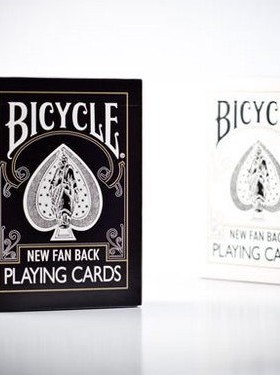 默默纸牌bicycle newfan deck郝赫金标新扇背黑色美国收藏扑克牌