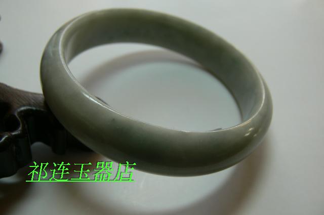 正品正品包邮缅甸翡翠a货天然豆青手镯油青玉镯带未镶嵌豆种