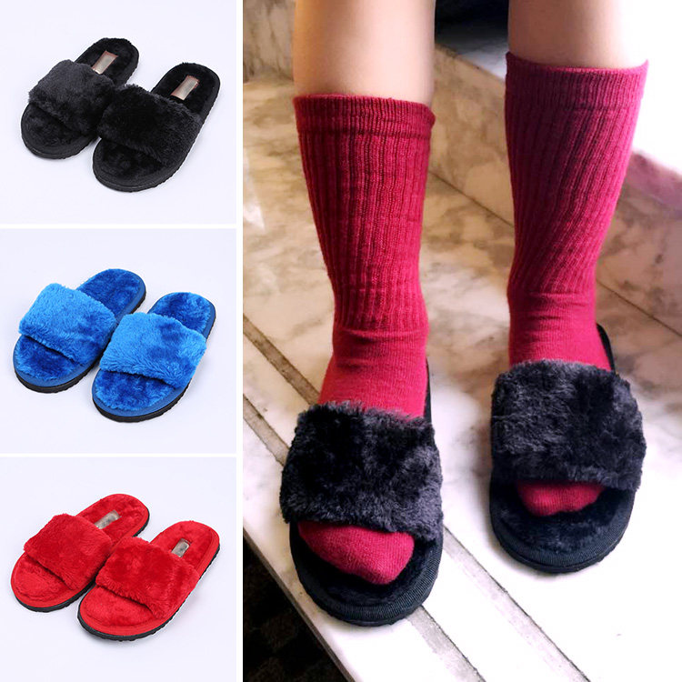 Pantoufles enfants en autre pour hiver - semelle caoutchouc - Ref 1032653 Image 1