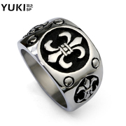 YUKI men''s titanium steel rings fashion ring finger single ring ring ring in Europe and America giving your man a gift