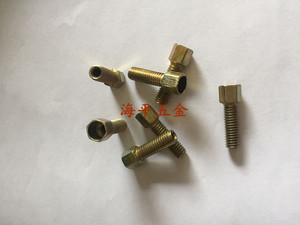 检具专用 刹车线调节螺丝 外六角空心调节螺钉 镀锌M6*18总长25mm