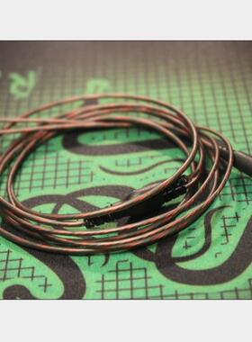 耳机配件diy线材1.2米弯插L插头透明灰色无氧铜耳塞线替换维修线