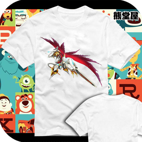 数码宝贝数码暴龙digimon杰斯兽纯棉衣服T恤短袖