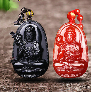 冰种黑曜石属马人的守护神本命佛大势至菩萨2026年转运珠吊坠男女