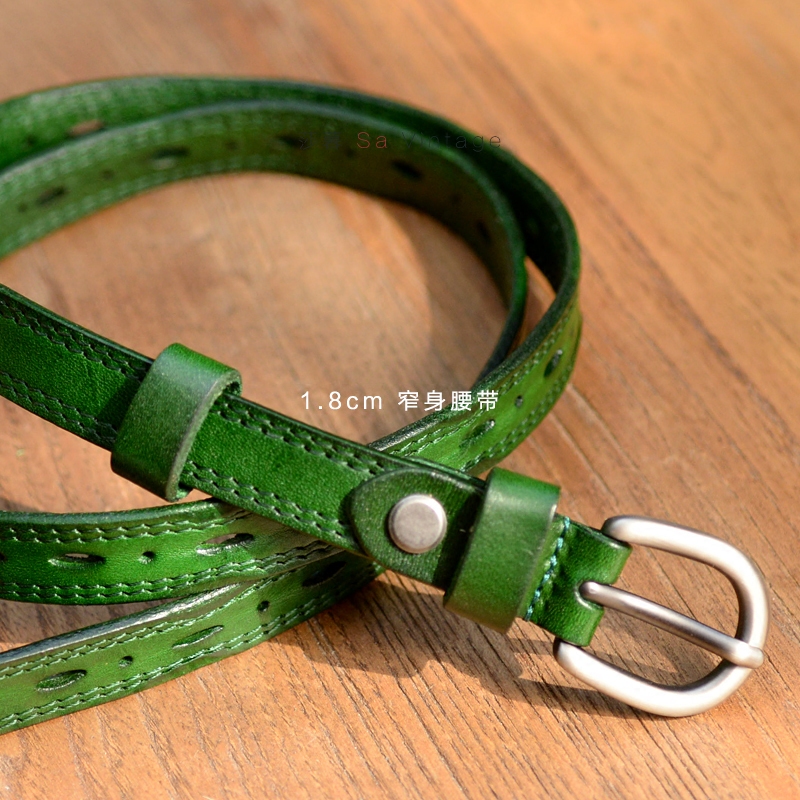莎暮女士细腰带 真皮头层牛皮复古百搭时尚 植鞣皮带腰链打结装饰在类目 服饰配件/皮带/帽子/围巾, 腰带/皮带/腰链中 - 来自Buy2taobao.com提供专业的淘宝代购服务