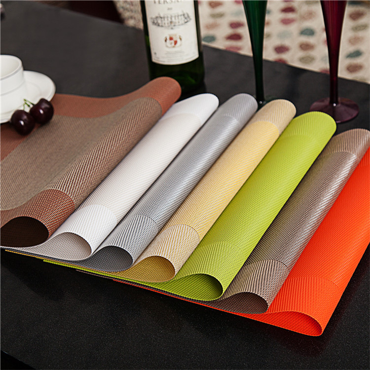 ins欧式pvc防滑白红金橘色餐垫