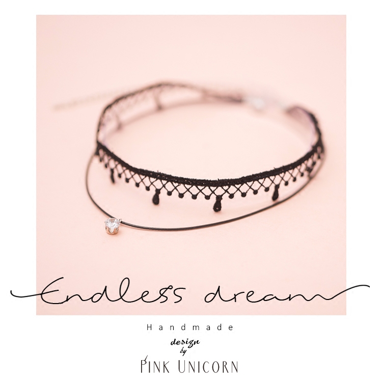 Pink Unicorn双层黑色帘式蕾丝choker脖子饰品女气质chocker项圈在类目 饰品/流行首饰/时尚饰品新, 项链中 - 来自Buy2taobao.com提供专业的淘宝代购服务