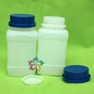 加厚化学试剂分装瓶方形塑料瓶大口方瓶固体瓶样品包装瓶500ML克