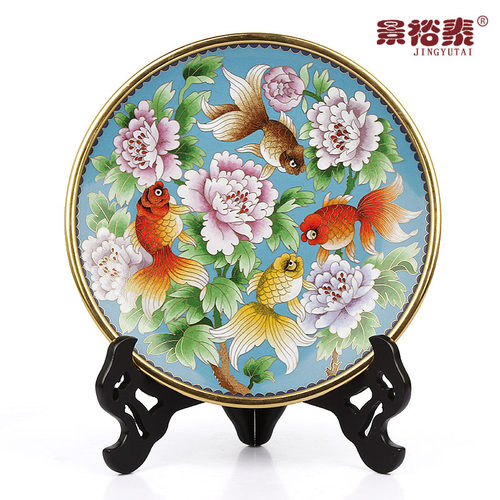 景泰蓝圆盘生日礼物商务工艺品