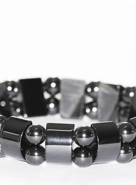 磁性黑胆石饰品手链坦克链手钏