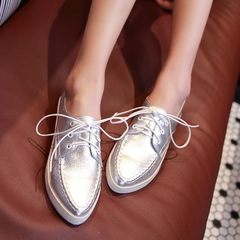 2015 spring small pointy shoes designer shoes fashion casual shoes, comfort shoes Korean wave student shoes