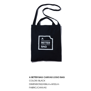 CANVAS BAG 单肩斜挎两用重磅黑色帆布环保袋 BETTER LOGO