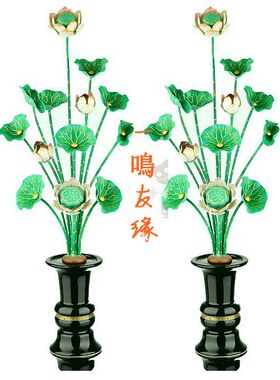 摆件彩绘鎏金仿真观音佛台