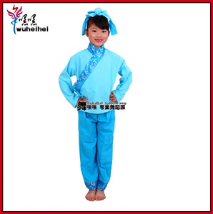 书生国学服角色服古装 蓝色粉色书童儿童舞蹈服装 幼儿园班服园服