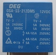 OSA-SS-212DM5 现货 泰科OEG继电器 5A250V 直插6脚