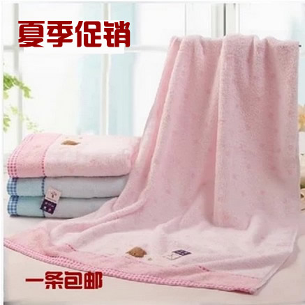 1条包邮金号浴巾纯棉儿童