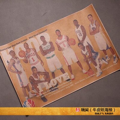 NBA球星海报克里夫兰骑士队Cleveland Cavaliers新秀扣篮画定制