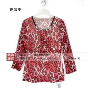 特价中老年春夏装锦依罗女装正品中年妈妈台湾纱小衫圆领针织衫