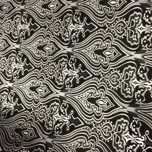 进口提花面料黑灰全棉亮面汉服服装面料抱枕缎条布料全棉提花料子
