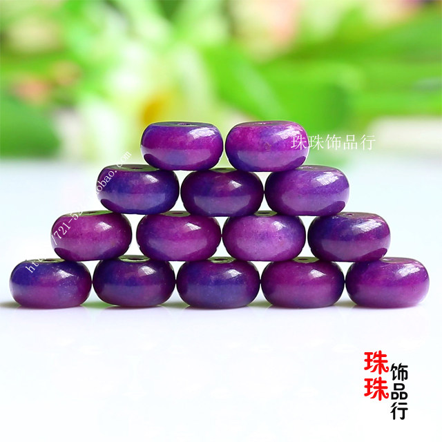 diy舒俱来紫龙晶算盘珠