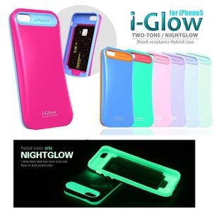 正品i Glow适用苹果iphone5S手机保护壳5s韩国抗摔插卡壳外套包邮