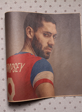 邓普西海报Dempsey美国足球队美国大兵足球先生体育健身房装饰画