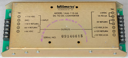 1646-110-66 110V转66V 5V 正负12V 多路 DC-DC 电源
