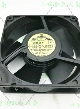 原装 IKURA FAN US4556W AC200V 16/15W 12038 金属交流 散热风扇