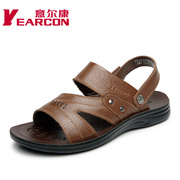 YEARCON/con men's sandals in summer 2015 new leather casual dual-use breathable shoes trendy man shoes