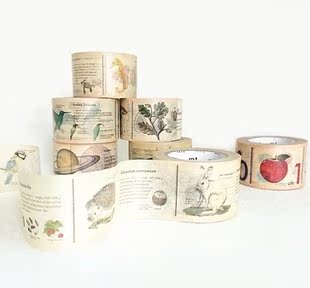 mt 日本和纸胶带 图鉴太阳系动物植物矿物数字海洋 手帐 整卷10m