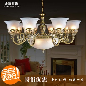欧式复古吊灯客厅灯铁艺复古灯具美式乡村田园灯饰卧室书房饭厅灯