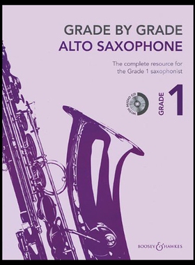 【预售】Grade by Grade - Alto Saxophone (Grade 1): With C