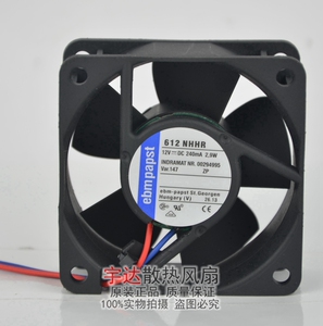 全新原装德国ebmpapst 612NHHR 12V 240MA 2.9W 60*60*25 保2年