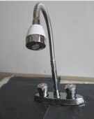 包邮 水龙头 洗脸盆双把双孔铜面盆坐式 铜万向冷热水龙头