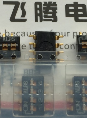 原装日本ALPS 贴片4位拨码开关 SSGM740101 2.54mm 平拨编码镀金