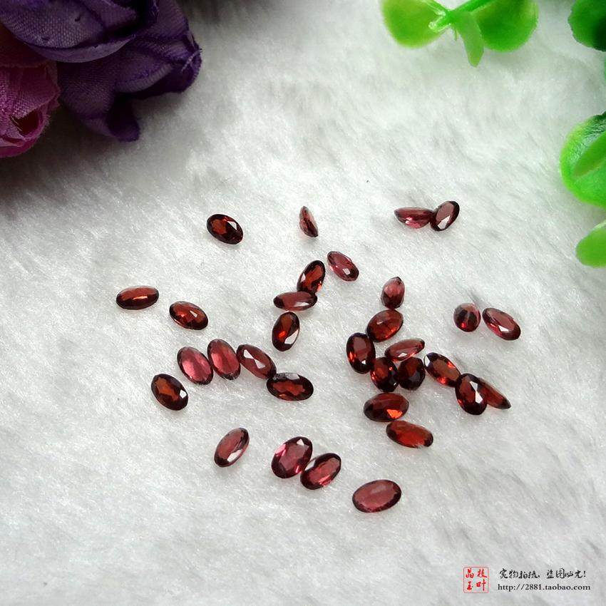 天然酒红石榴石/旦形/蛋形/3*5mm/椭圆形/裸石/宝/水晶/尖底刻面,饰品/流行首饰/时尚饰品新,其他DIY饰品配件,淘宝优惠券,粉丝福利购,淘宝优惠卷