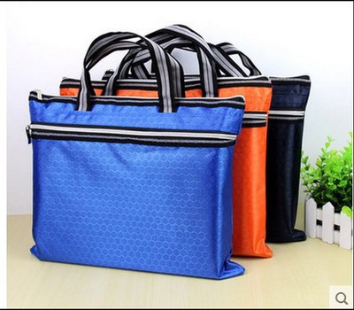 高档足球纹双层拉链袋个人事务包