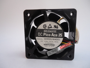 6025 24v 0.06A 三洋 机箱 6CM 静音 变频器风扇 109R0624H4D01