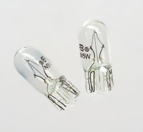 T10小插泡12V24V1.7W3W5W仪表灯泡 扁插泡示宽灯