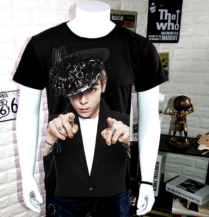 bigbang崔胜贤TOP 东永裴太阳演唱会周边同款短袖T恤打底衫宽松夏在类目 男装, T恤中 - 来自Buy2taobao.com提供专业的淘宝代购服务